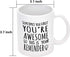 Thank You Gifts, Sometimes You Forget You're Awesome Mug, Birthday Inspirational Gifts for Women, Men, Mom, Coworker, Mothers Day Gifts for Mom, Wife, Sis, Awesome Mug 11Oz