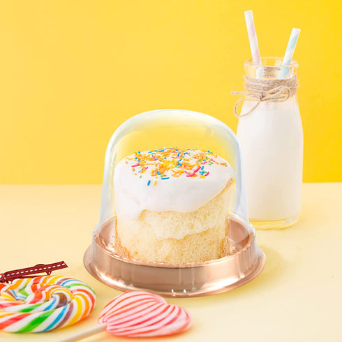 Clear Plastic Cupcake Container,25 PC Diameter 5.3 in Height 4.2 in Muffin Pod Dome Disposable Individual Cupcake Box Plastic Single Cupcake Holders With Lid for Wedding Birthday Christmas Halloween