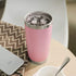 DOMICARE 20oz Stainless Steel Tumbler with Lid, Double Wall Vacuum Insulated Travel Mug, Powder Coated Coffee Cup,Pink, 1 Pack
