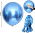 10 Pieces 18 Inch Metallic Balloons Shiny Latex Balloons for Birthday Wedding Party Decoration (Blue)