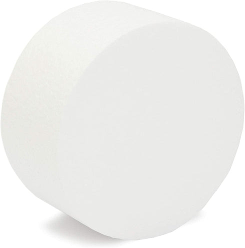 Round Foam Cake Dummy Set, 4 Tiers for Display, Arts and Crafts (White)