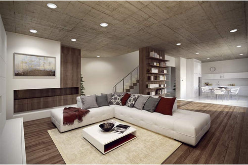 Halo BLD406930WHR BLD 4 in. White Integrated Recessed Ceiling Light Trim at 3000K Soft, Title 20 Compliant LED Direct Mount, 4"