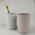 RabyLeo Cup 10.5oz, Unbreakable Reusable Drinking Cups Set of 2 Colors, Plastic Toothbrush Cup Tumbler 300ml, Dishwasher Safe (Light pink & Light gray)