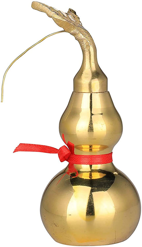 I-MART Brass Gourd for Feng Shui, Wu Lou/Hu Lu/Lou Shui Feng Shui Decorative Products (4 Inches)