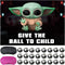 Baby Yoda Galaxy Wars Party Supplies,Pin The Balls on The Baby,Give The Balls to Child ,Outer Space Party Games,Large Poster with 24PCS Balls Stickers for Kid's Party Game