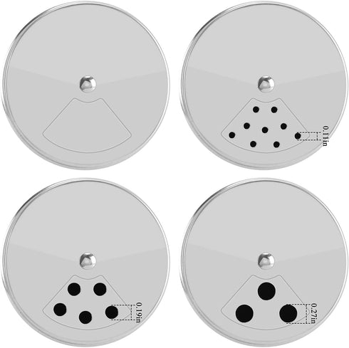 Accmor Salt and Pepper Shakers with Handle, Spice Dispenser with Adjustable Pour Holes, Stainless Steel Shakers for Salt/Pepper/Cinnamon/Powder Sugar