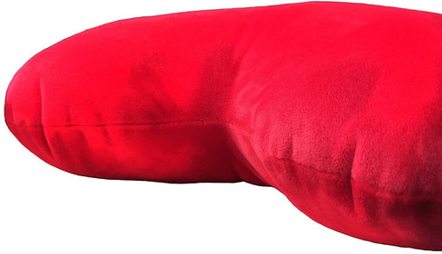 HongMall Cute Plush Red Heart Pillow Cushion Toy Throw Pillows Gift for Friends/Children/Girls/Dogs on Valentine's Day Fit for Living/Bed/Dining/Sofa/Cars, 13 X 11 Inch (Red)