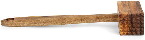 Ironwood Gourmet Acacia Wood Meat Tenderizer, 12-Inches, Brown