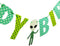 YiiiGoood Green Alien Theme Happy Birthday Banner Say Hello to Humans Banner Outer Space UFO Banner for Baby Shower First Birthday Party Decorations Supplies