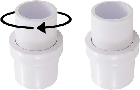 ATIE 1-1/2" Pool Vacuum Head Swivel Adapter Connector for Manual Vac Vacuum Head Replace Pentair R201566 258 Hose Swivel Adapter (2 Pack)