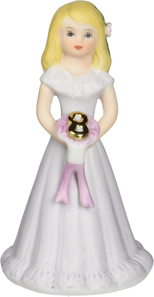 Enesco Growing Up Girls œBlonde Age 8? Porcelain Figurine, 4.5?
