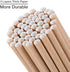 Webake Smoothie Straws 0.4 Inch Wide Paper Straws, Bulk 100 Pack Brown Kraft Jumbo Drinking Straws, Great for Smoothies, Bubble Tea, Shake