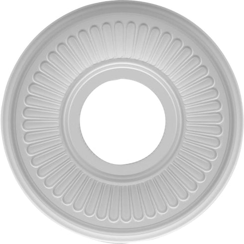 Ekena Millwork CMP13BE Berkshire PVC Thermoformed Ceiilng Medallions, 13"OD x 3 1/2"ID x 3/4"P (Fits Canopies up to 5 3/4"), Unfinished