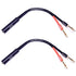 CESS-020 1/4 Inch TS to Dual Banana Plug Speaker Adaptor, 6 Inch - Mono 6.35mm Female Jack to Banana Cable - 2 Pack