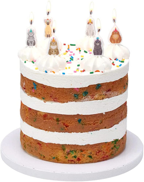 Bakery Crafts Birthday Party Cats Kittens Shaped Cake Candles - 6 pc
