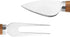 hecef Cheese Board set of 3,a Acacia Wood Cheese Plate & a Cheese Knife & a Cheese Fork, Cheese Platter Slate Board Cheese Serving Board (Cheese board with 2 knives)