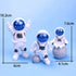 LUOZZY 3Pcs Astronaut Figurines Cake Topper Outer Space Cake Decoration Spaceman Model Display Miniature Astronaut Toys Set (Star)