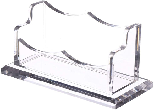 SANRUI Acrylic Business Card Holder for Desk,Clear Business Card Stand,Business Card Display Holder Fits 2" x 3.5" Business Cards