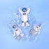 LUOZZY 3Pcs Astronaut Figurines Cake Topper Outer Space Cake Decoration Spaceman Model Display Miniature Astronaut Toys Set (Star)