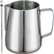 Milk Frothing Pitcher 12oz,Espresso Steaming Pitcher 12oz,Espresso Machine Accessories,Milk Frother cup 12oz,Milk Coffee Cappuccino Latte Art ,Stainless Steel Jug