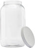 CLEARVIEW CONTAINERS 128 OZ Jar with Lid - Clear Plastic Jar with lid Leak proof Fresh seal lined ribbed cap Gallon Storage Container - 1 Pack