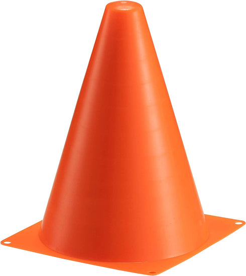 Traffic Cones and Racing Checkered Flags - (24 Pcs) 12 - Black and White Flags on Sticks and 12 7-Inch Mini Orange Sports Safety Cones for Kids - Race Car Theme Birthday Party Supplies