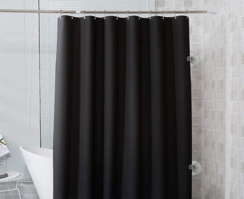 4 Pack Shower Curtain Clips, Shower Windproof Splash Guard - Self Adhesive Shower Curtain Weight Clip (Clear)