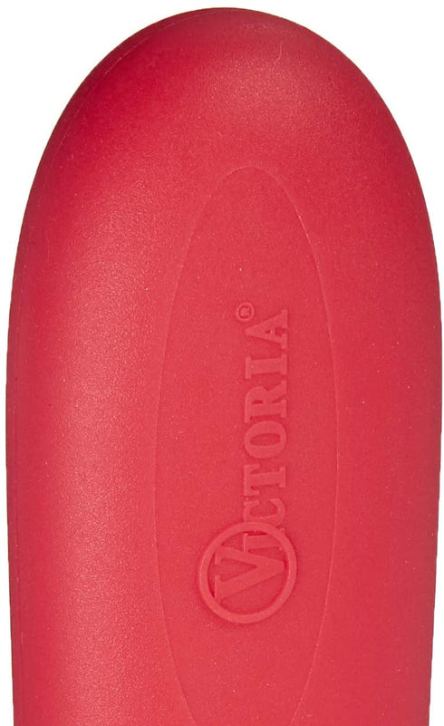 Victoria Silicone Cast Iron Handle Cover. For 10 to 12 inch Skillets, Large, Red