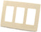 Leviton 80311-ST 3-Gang Decora Plus Screwless Snap-On Wallplate, Light Almond