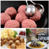 Meat Baller, 2 PCS None-Stick Meatball Maker with Detachable Anti-Slip Handles, Stainless Steel Meat Baller Tongs, Cake Pop, Ice Tongs, Cookie Dough Scoop for Kitchen (1.38"&1.78")
