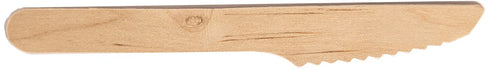 Pantryware Essentials Pantry Knive 158-100 Disposable Wooden Cutlery Knives, 0.5" Height, 1" Width, 6" Length (Pack of 100)