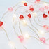 MIYA LIFE Valentine's Day Heart Lights 10 ft 40 LED Copper Wire String Lights for Wedding Birthday Festival D©cor