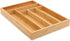 Bamboo Drawer Organizer Tray for Silverware, Utensils, Cutlery, Kitchen (17 x 12 x 2 In)