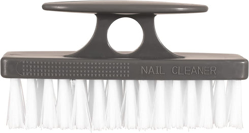 Superio Nail Brush Set (3 Pack) Cleaner with Handle - Durable Brush Scrubber to Clean Toes, Fingernails, Hand Scrubber All Surface Cleaning, Heavy Duty Scrub Brush Stiff Bristles, Easy to Hold (Grey)