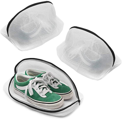 Tenn Well Shoe Washing Bags, Set of 3 Reusable Mesh Shoe Laundry Bags for Sneakers, Trainers, Running Shoes, Fit up to Mens Size 12