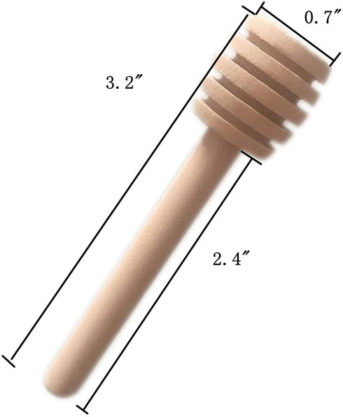 YYGMSS 50 Pcs Honey Dipper Stick Mini Wooden Dispensing Collecting Kitchen Dining (3 inch) (50pcs)