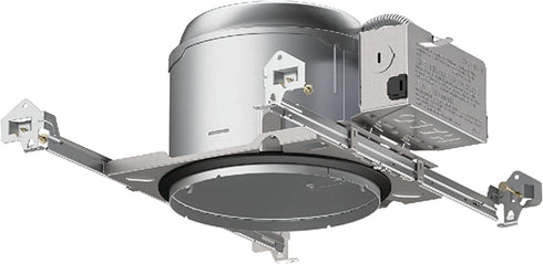 HALO E27ICAT E26 Series Recessed Lighting Shallow New Construction Insulation Contact Rated Air-Tite Housing, 6 In, Aluminum