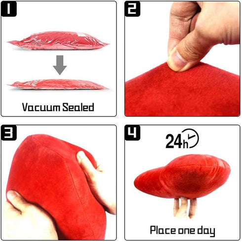 HongMall Cute Plush Red Heart Pillow Cushion Toy Throw Pillows Gift for Friends/Children/Girls/Dogs on Valentine's Day Fit for Living/Bed/Dining/Sofa/Cars, 13 X 11 Inch (Red)