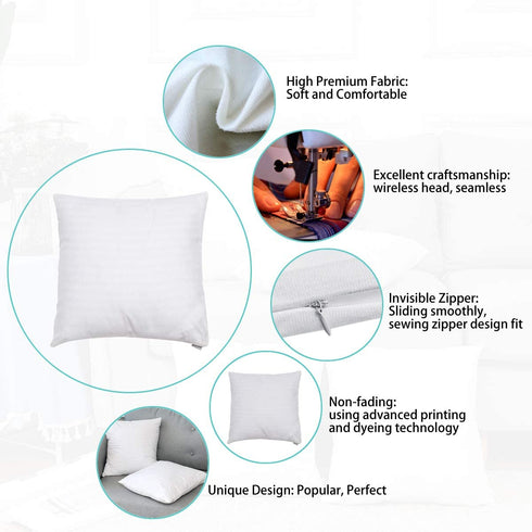 Emvency Throw Pillow Cover French Script Decorative Pillow Case Paris Home Decor Square 18x18 Inch Cushion Pillowcase