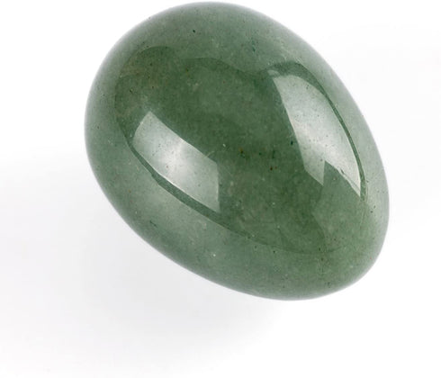 Green Aventurine 4030mm Eggs with Wood Stand Stone Carved Natural Gemstone Bell Chakra Healing Crystal Reiki Crafts Free Pouch (Green Aventurine)