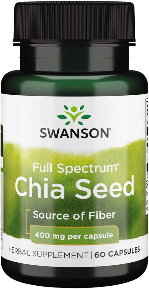 Swanson Full Spectrum Chia Seed 400 Milligrams 60 Capsules