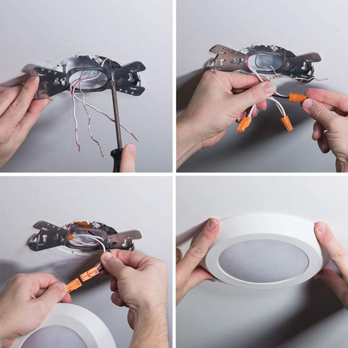 Halo BLD406930WHR BLD 4 in. White Integrated Recessed Ceiling Light Trim at 3000K Soft, Title 20 Compliant LED Direct Mount, 4"