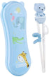 Goryeo Baby Training Chopsticks for Kids - Kids Chopsticks Use Completely Harmless Material - Anti-dislocation Buckle Design - Includes Portable Box (Blue)