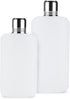True Rogue Plastic Flask, 16 Ounce Hidden Flask for Liquor, Travel Liquor Flask, Cruise Flask for Liquor, White, Set of 1
