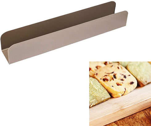 U Shape Cranberry Biscuit Mold DIY Non Stick Cookie Mold Long Biscuit Boxes Mold Rectangle Cake Pans Tray for Baking Cake Bread Cookies(Gold)