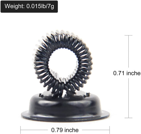 (4 Pack) Magnetic Pen Holder Clip, Stainless Pen Holder Clip with Adjustable Spring Loop, Magno Magnetic Pencil Holder for Refrigerator Whiteboard Erase Board and Bulletin Board Map - Black