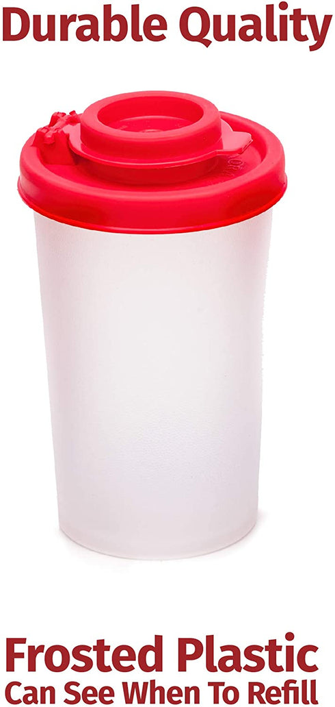 Salt and Pepper Shakers Moisture Proof Set of 2 Large Salt Shaker to go Camping Picnic Outdoors Kitchen Lunch Boxes Travel Spice Set Clear with Black Lids Plastic Airtight Spice Jar Dispenser