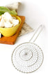 Hicook Stainless Steel Kitchen Spider Strainer Skimmer Ladle Food Dumpling Noodle Strainer for Pasta Spaghetti Noodles and Frying, 5 inches