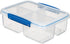 Sistema 1007708 To Go Quad Split Food Storage Container, Clear with Coloured Clips, 1.7 L