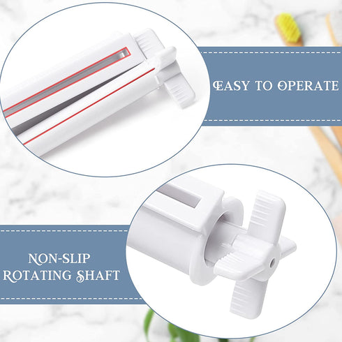 LoveInUsa Rolling Toothpaste Squeezer6pcs Toothpaste Tube Roller Hanger Dispenser for Bathroom